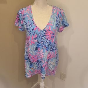 Lilly Pulitzer Etta V Neck Sz M You've Been Spotted